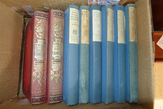 6 plays by JM Barrie and 2 gilt tooled volumes